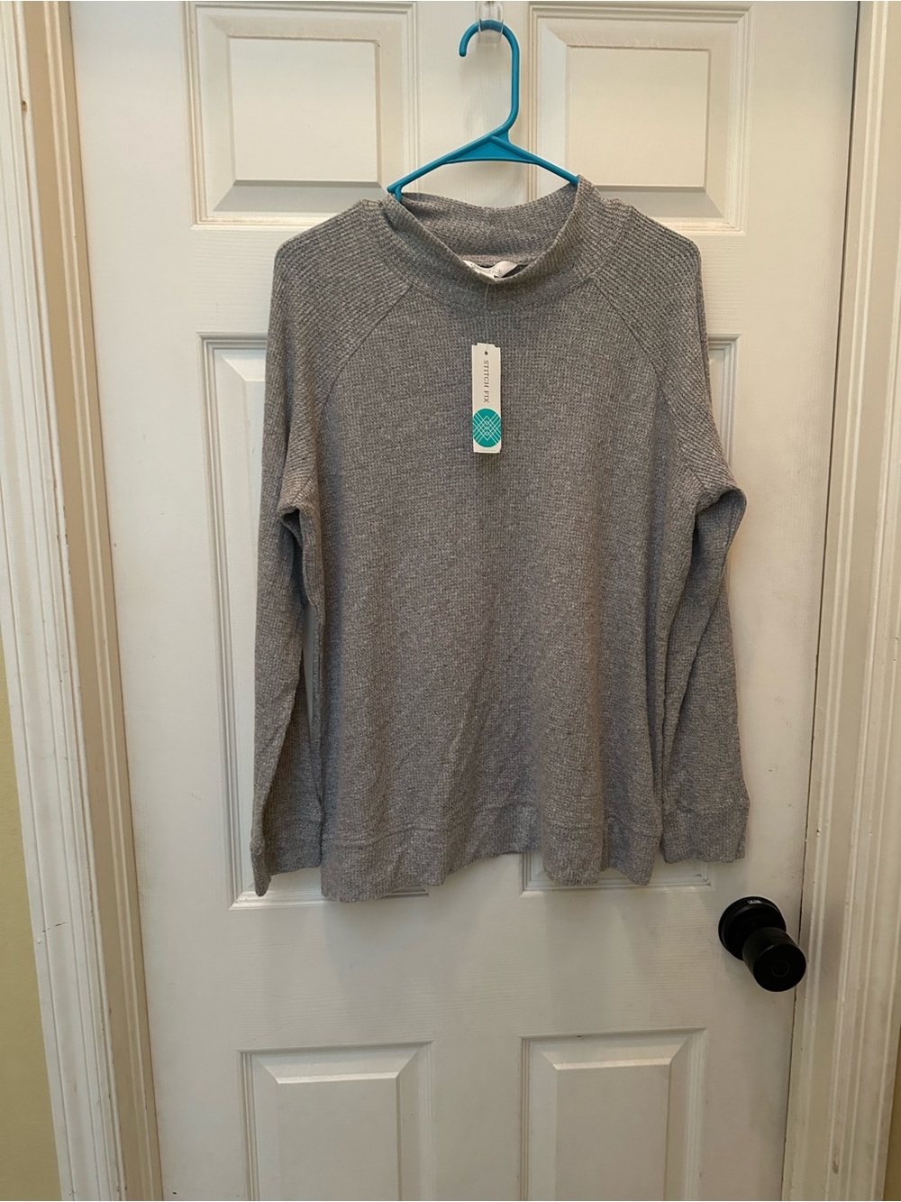 Light Gray Mock Neck Women’s Sweater